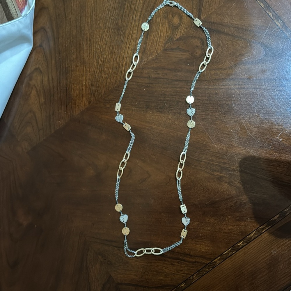 Brighton silver and gold plated 36 inch necklace - Picture 2 of 3